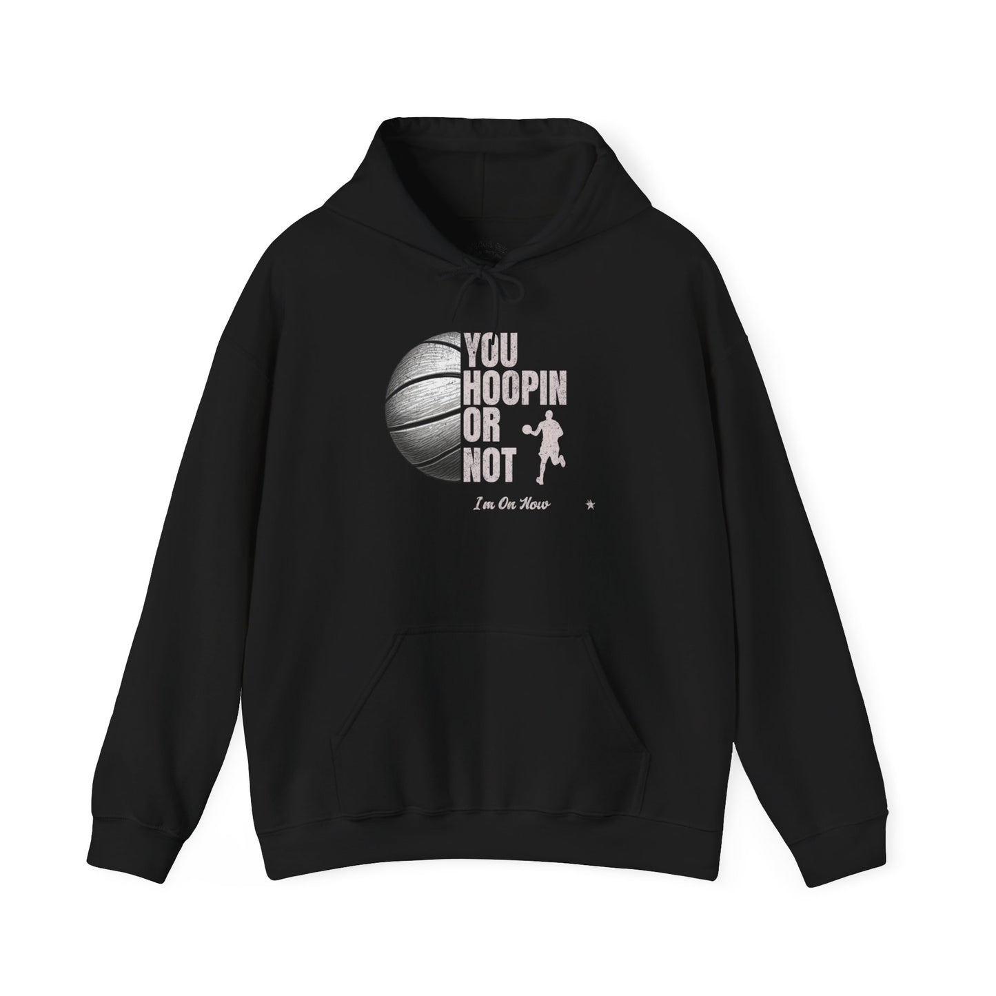 Basketball Hoodie - "You Hoopin or Not?" Unisex Heavy Blend Sweatshirt, Sportswear, Gift for Athletes, Casual Wear, Gym Clothing