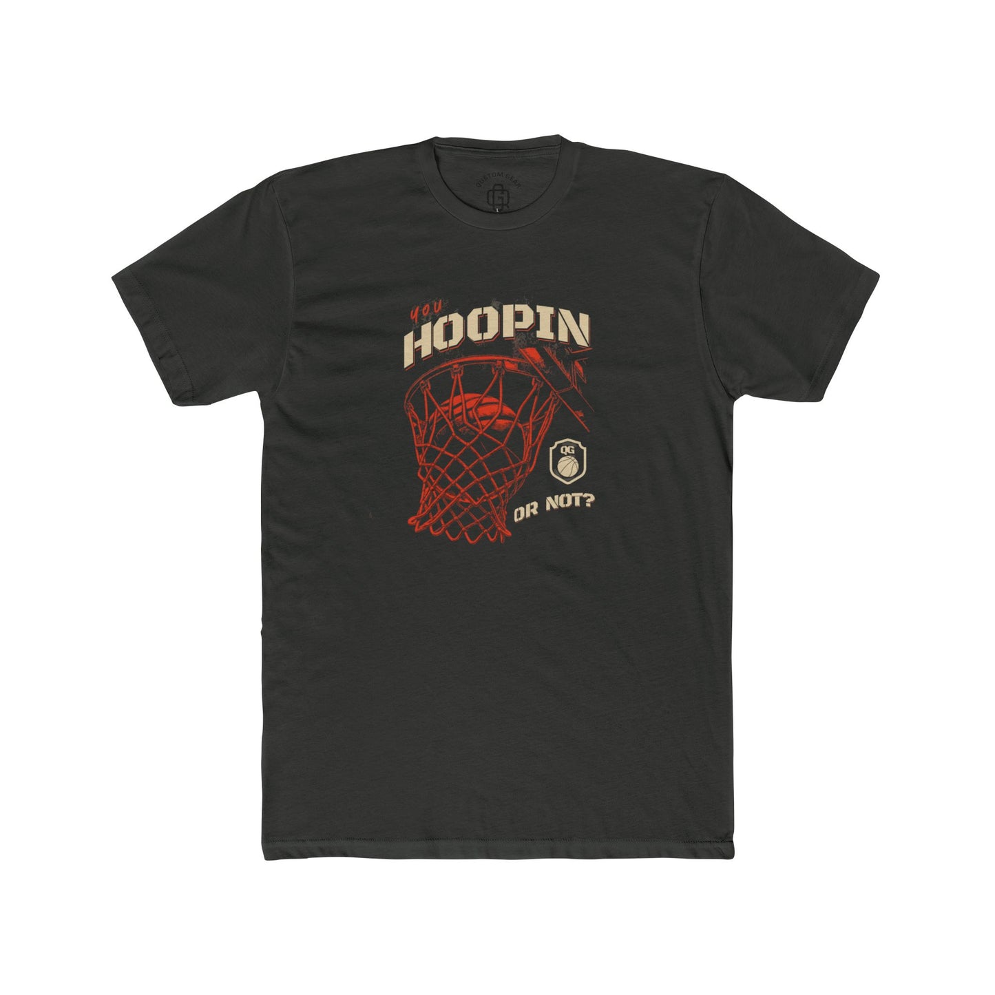 YOU HOOPIN OR NOT? Basketball Hoopin' Unisex Cotton Crew Tee, Gift for Sports Lovers, Motivational Tee, Birthday Gift, Gym Wear