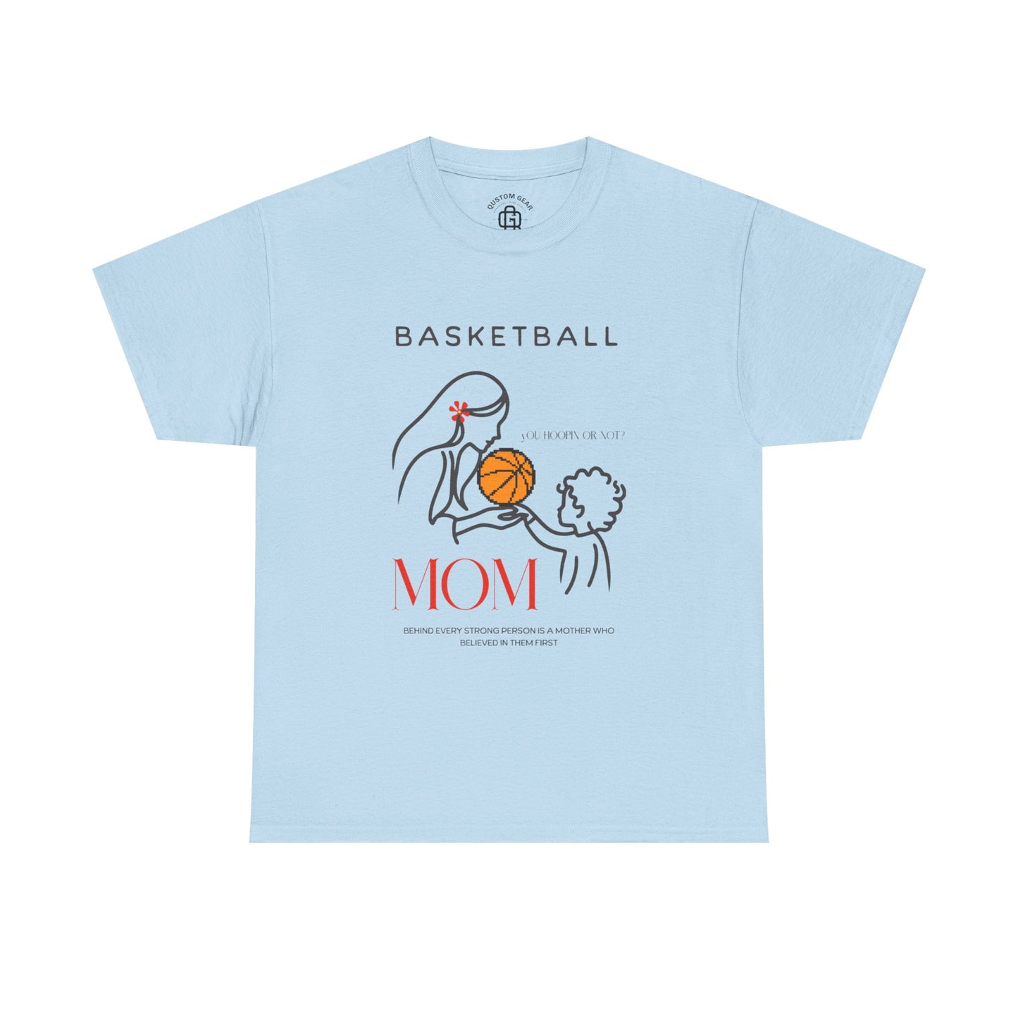 You hoopin or not? Basketball Mom Tee - Unisex Heavy Cotton T-Shirt, Gifts for Sports Moms, Casual Wear, Basketball Apparel, Mother's Day Gift