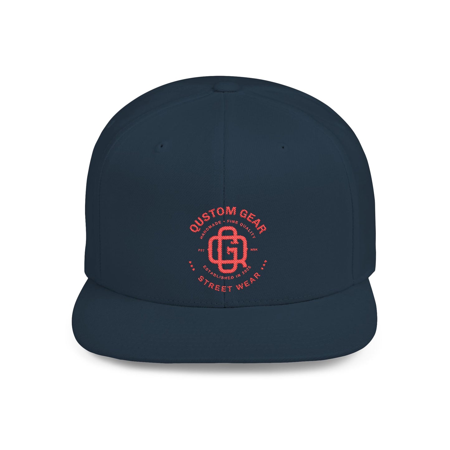 Qustom Gear Flat Bill Snapback - Street Wear Style, Trendy Hat, Casual Accessory, Gift for Him/Her, Street Style Cap, Summer Fashion
