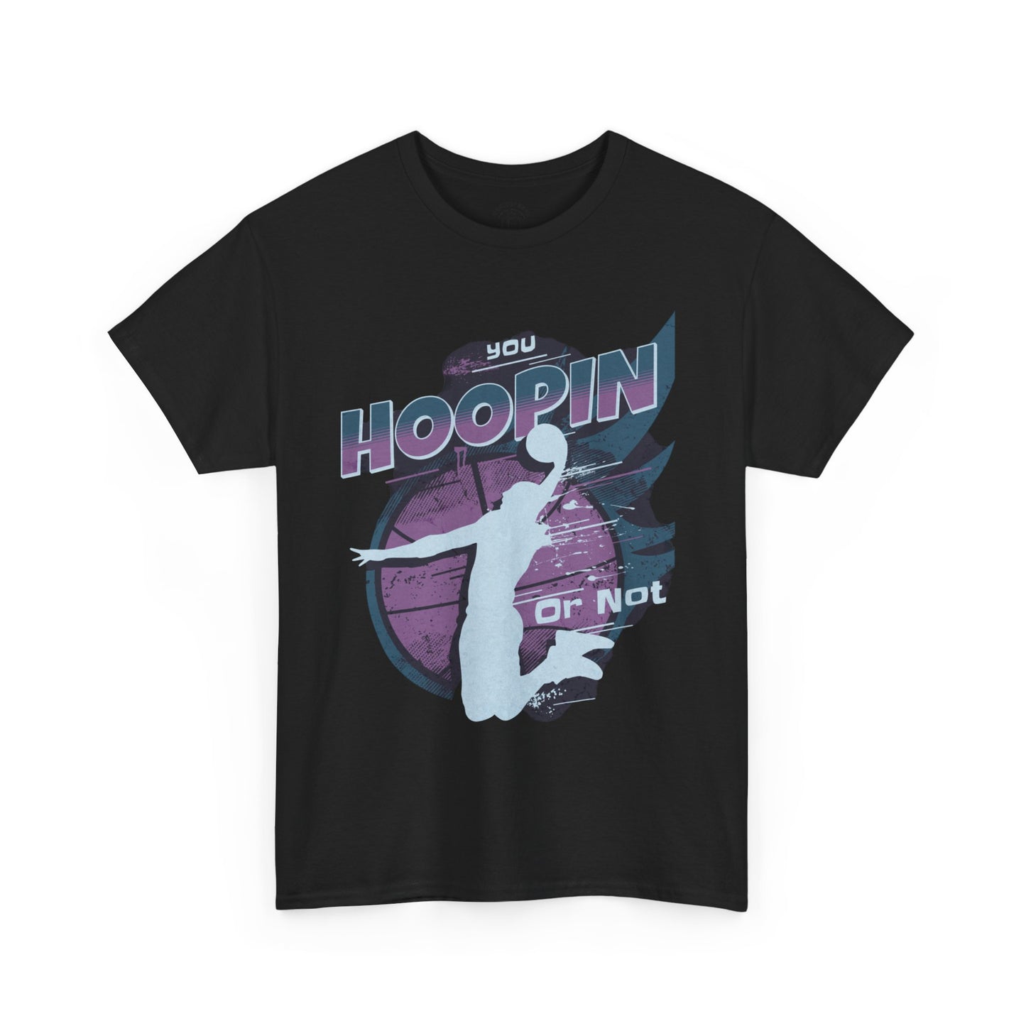 Basketball Graphic Tee - You Hoopin' or Not, Unisex Heavy Cotton Tee for Sports Lovers, Gym Wear, Casual Outings, Gift for Ballers