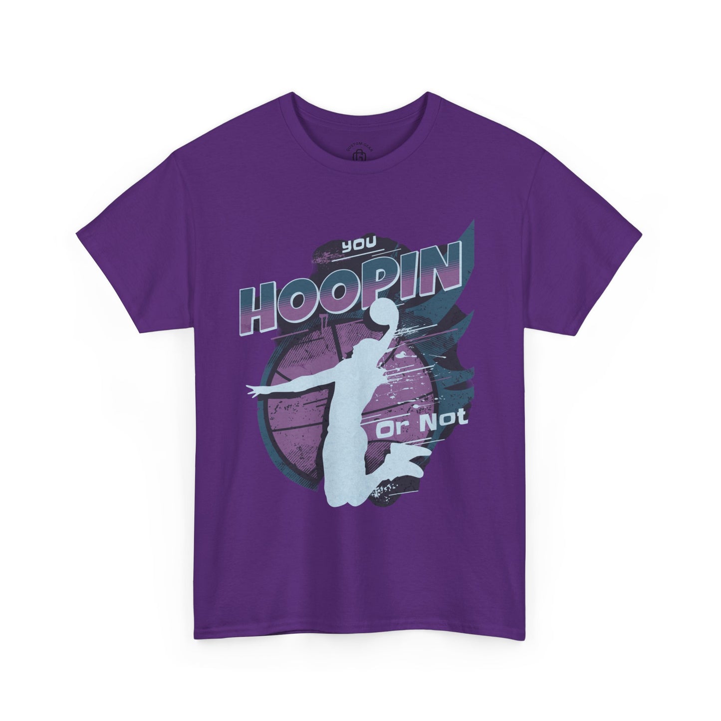 Basketball Graphic Tee - You Hoopin' or Not, Unisex Heavy Cotton Tee for Sports Lovers, Gym Wear, Casual Outings, Gift for Ballers