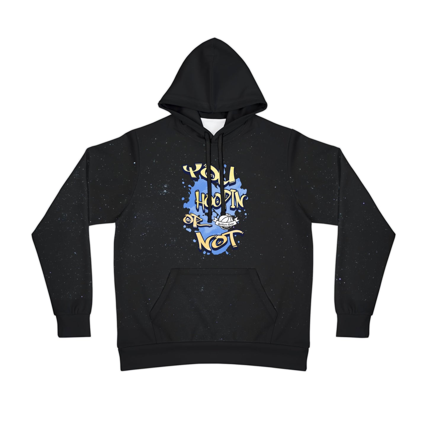 You HOOPIN or Not? Basketball Hoodie — Vintage Game Photo All-Over Print (You Worry Not)
