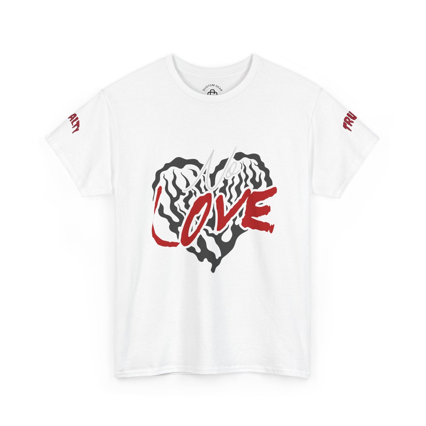 NO LOVE.  Unisex Heavy Cotton Tee, Love Graphic Tee, Casual Streetwear, Gift for Him/Her, Valentine's Day, Self-Love Apparel
