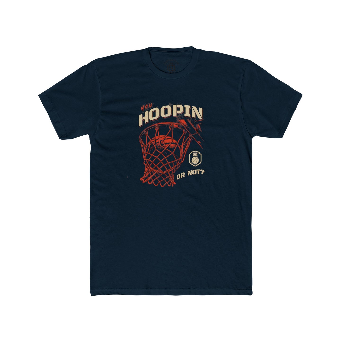 YOU HOOPIN OR NOT? Basketball Hoopin' Unisex Cotton Crew Tee, Gift for Sports Lovers, Motivational Tee, Birthday Gift, Gym Wear