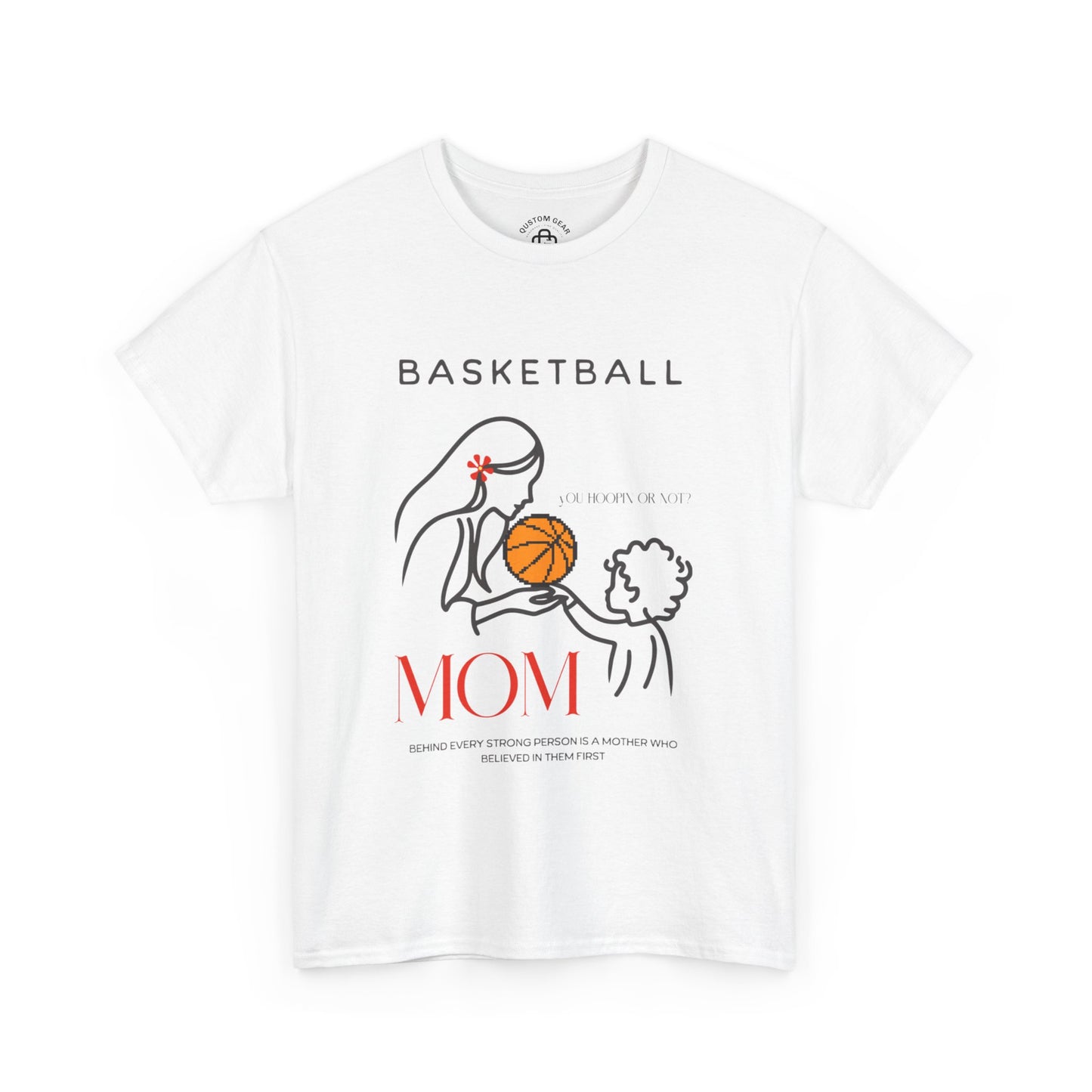 You hoopin or not? Basketball Mom Tee - Unisex Heavy Cotton T-Shirt, Gifts for Sports Moms, Casual Wear, Basketball Apparel, Mother's Day Gift