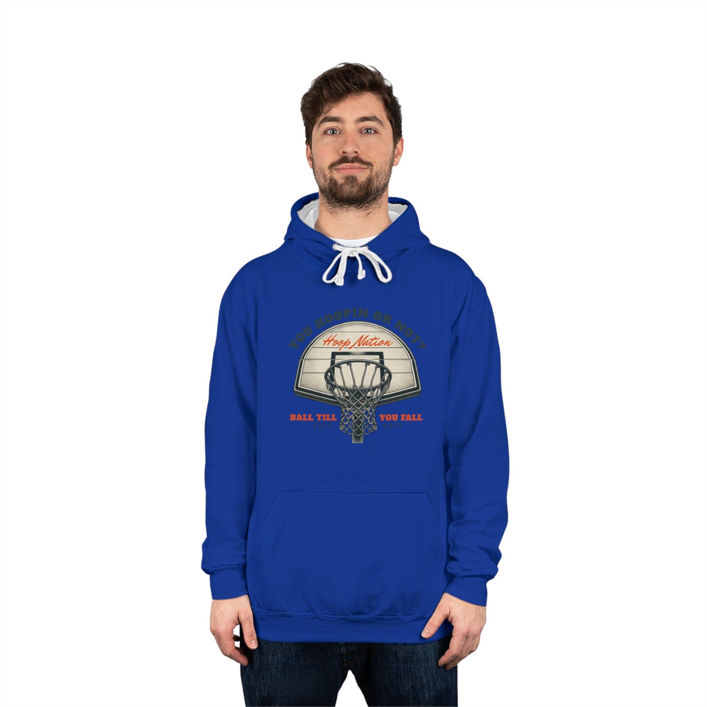 Basketball Varsity Hoodie, Unisex Sports Sweatshirt, Gift for Athletes, Game Day Apparel, Casual Wear, Hoodie with Basketball Design