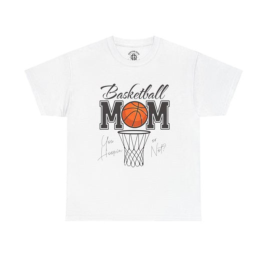 Basketball Mom T-Shirt, Perfect Gift for Sports Moms, Basketball Enthusiast Apparel, Unisex Heavy Cotton Tee, Gym Wear, Sports Fan Gear