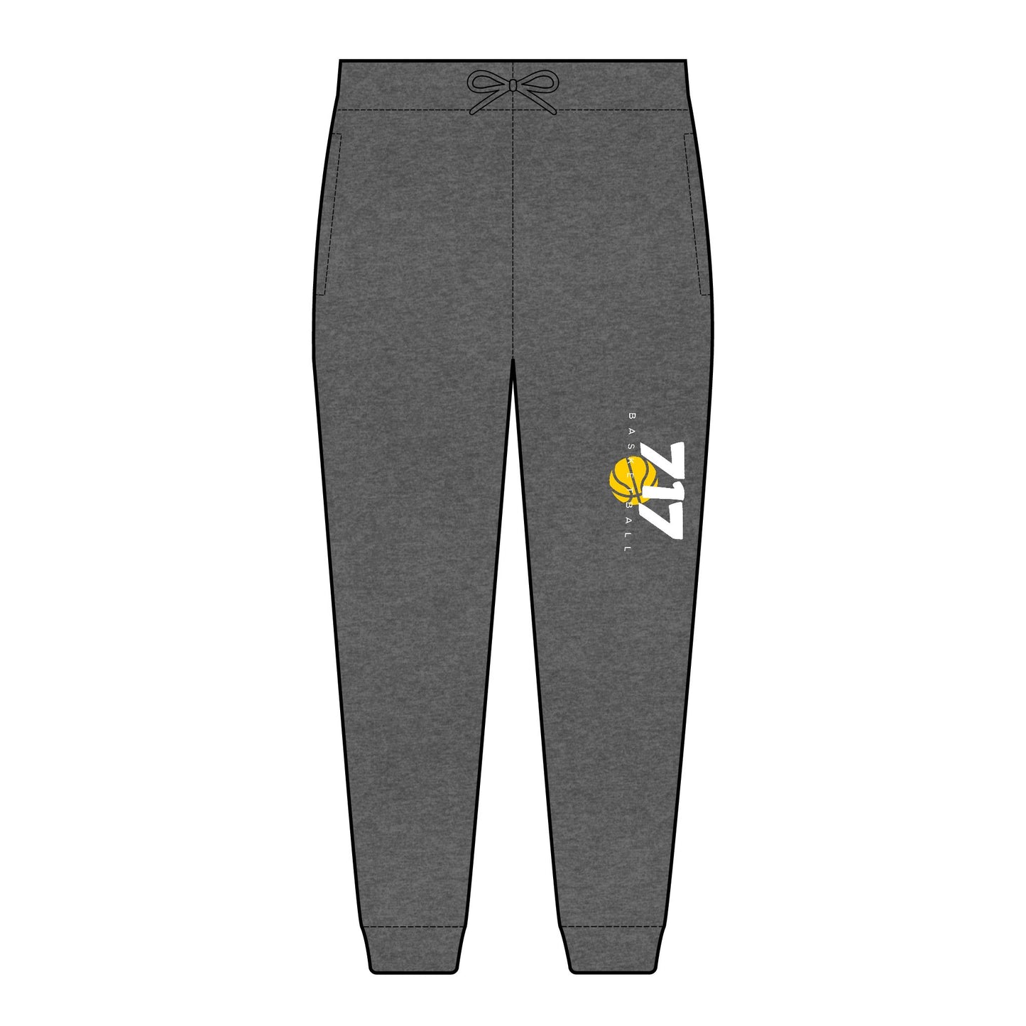 717  Fleece Joggers with Embroidered Sports Design, Comfortable Sweatpants for Athletes, Casual Wear, Gift for Sports Lovers