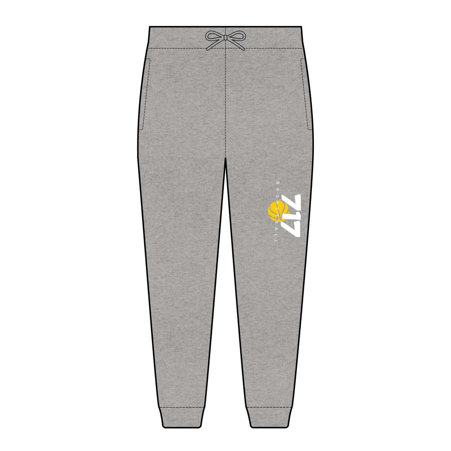 717  Fleece Joggers with Embroidered Sports Design, Comfortable Sweatpants for Athletes, Casual Wear, Gift for Sports Lovers