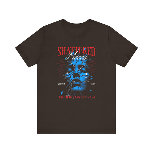 Qustom Shattered Pieces Graphic Tee - Unisex Short Sleeve Jersey Shirt