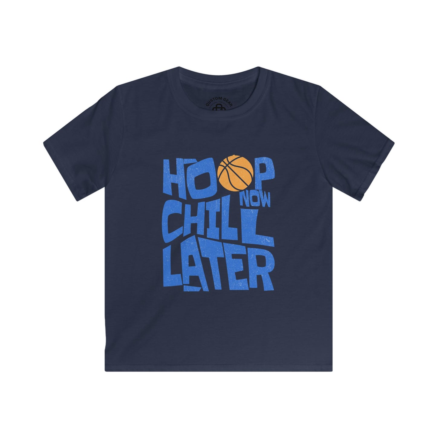 You Hoopin or Not? Kids Tee — "Hoop Now Chill Later" Basketball Graphic Shirt