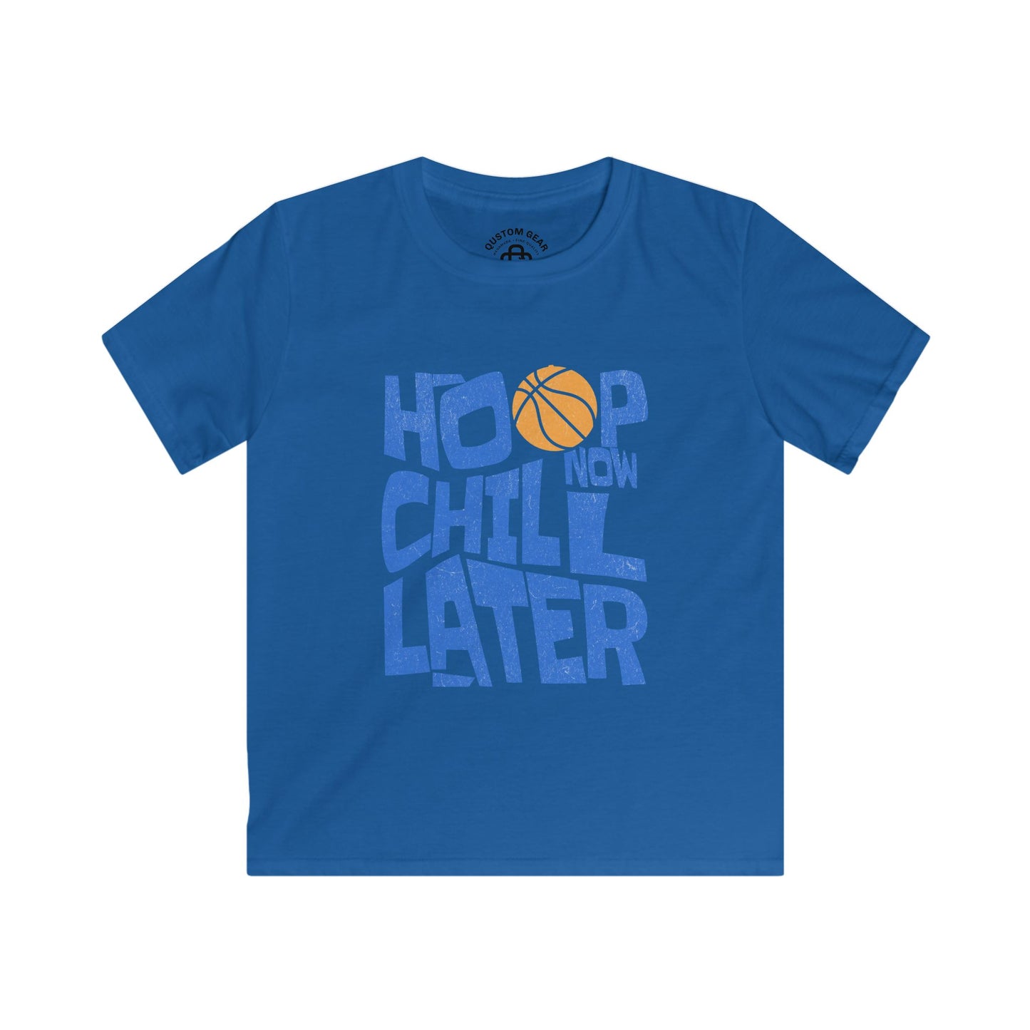 You Hoopin or Not? Kids Tee — "Hoop Now Chill Later" Basketball Graphic Shirt
