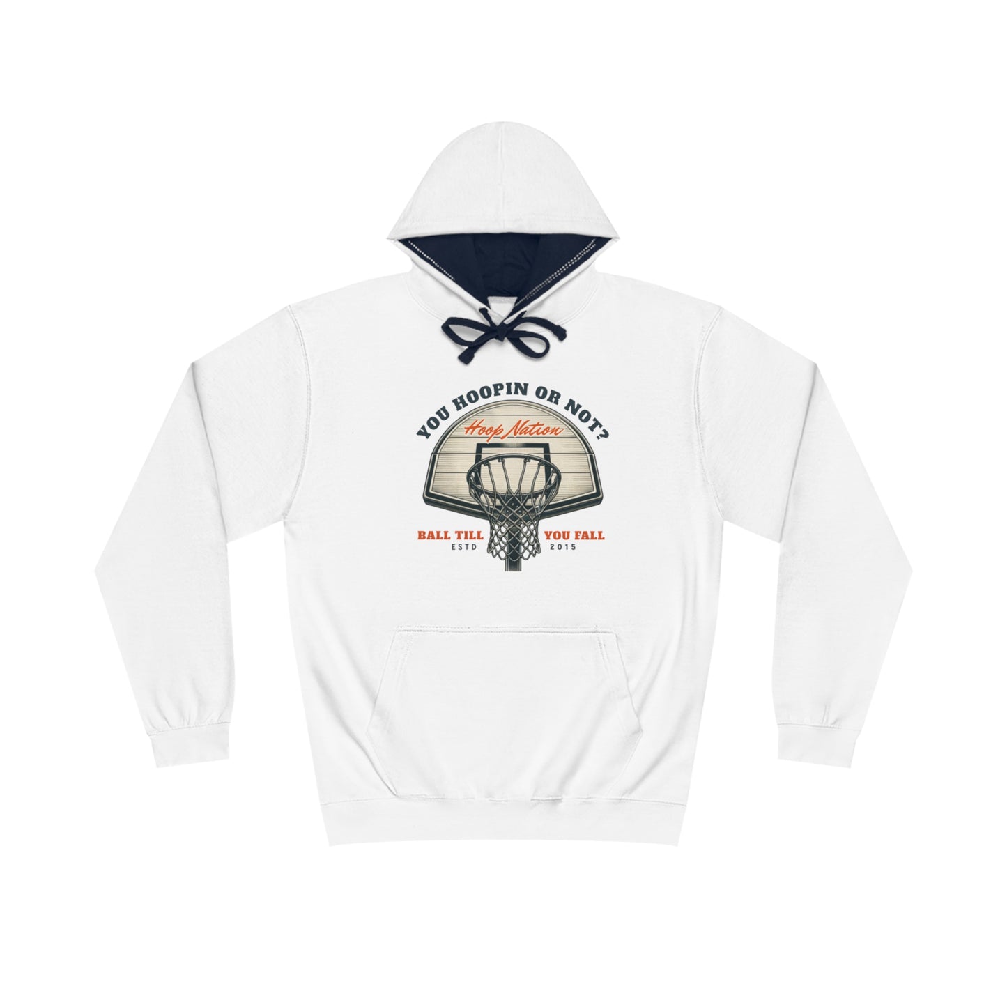 Basketball Varsity Hoodie, Unisex Sports Sweatshirt, Gift for Athletes, Game Day Apparel, Casual Wear, Hoodie with Basketball Design