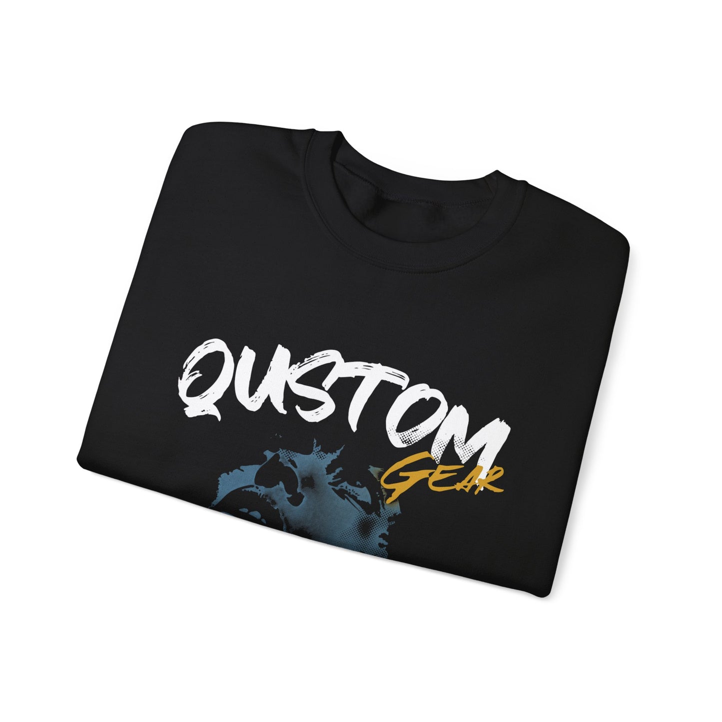 Qustom Graphic Crewneck Sweatshirt for Creative Souls, Unisex Casual Wear, Personalized Gift, Unique Fashion, Cozy Outfit