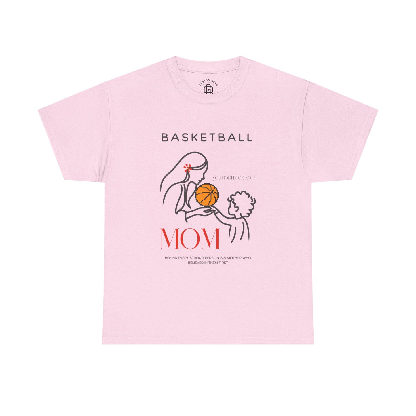 You hoopin or not? Basketball Mom Tee - Unisex Heavy Cotton T-Shirt, Gifts for Sports Moms, Casual Wear, Basketball Apparel, Mother's Day Gift