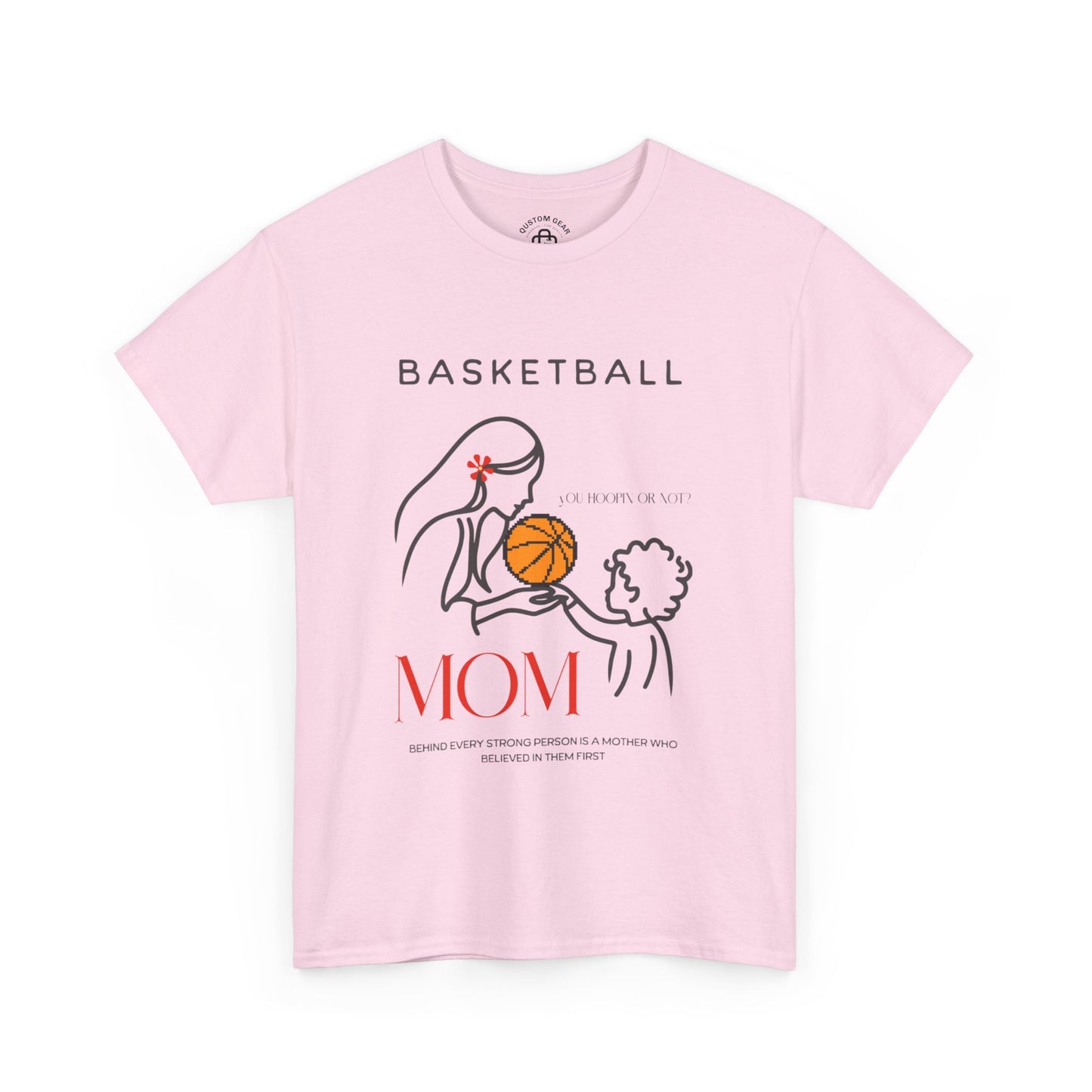 You hoopin or not? Basketball Mom Tee - Unisex Heavy Cotton T-Shirt, Gifts for Sports Moms, Casual Wear, Basketball Apparel, Mother's Day Gift