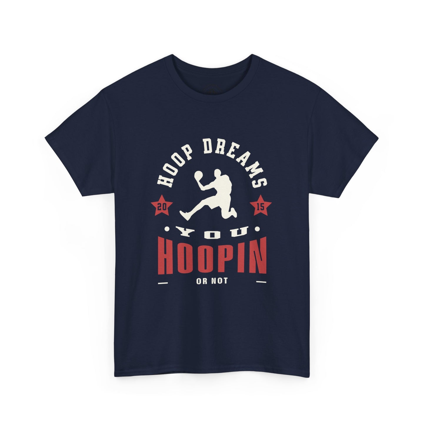 You hoopin or not? Hoop Dreams Unisex Heavy Cotton Tee, Basketball Shirt, Sports Tee, Gift for Athletes, Casual Wear, Unique Basketball T-Shirt