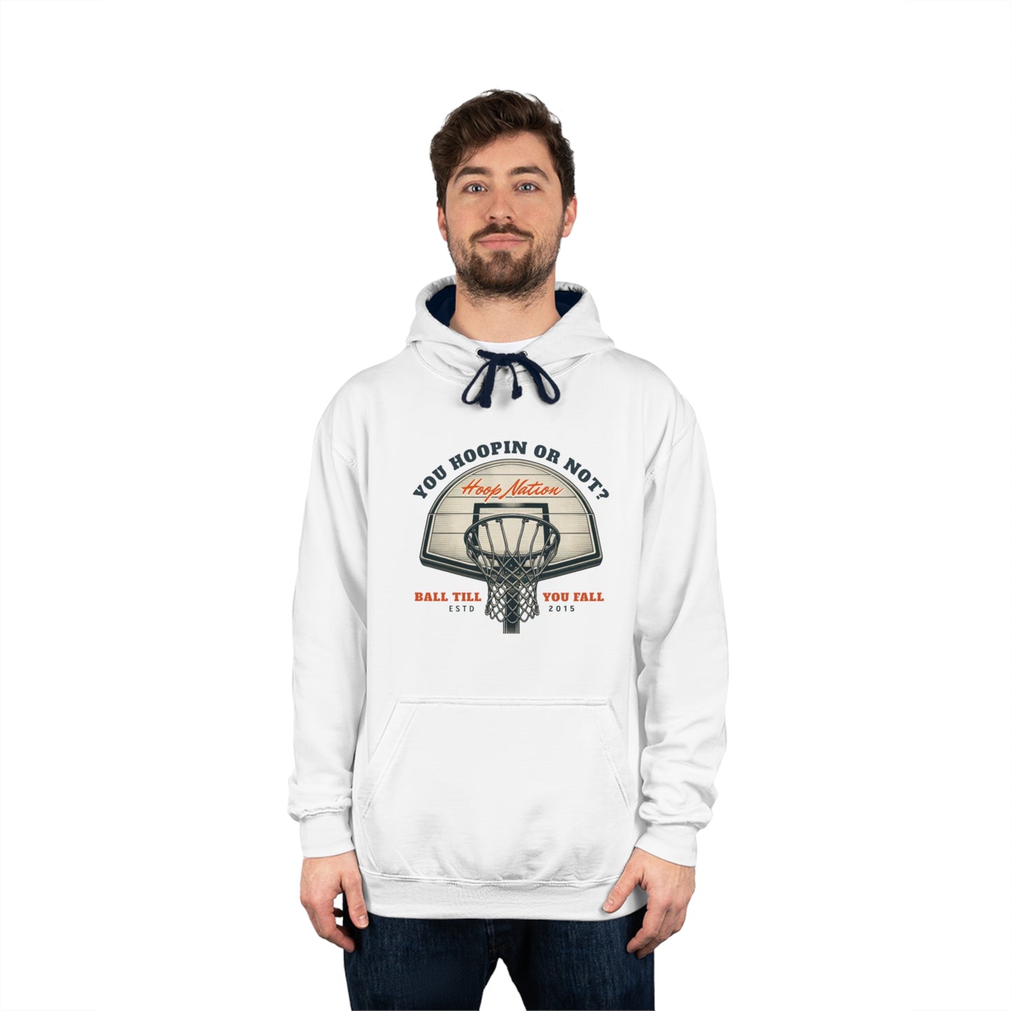 Basketball Varsity Hoodie, Unisex Sports Sweatshirt, Gift for Athletes, Game Day Apparel, Casual Wear, Hoodie with Basketball Design