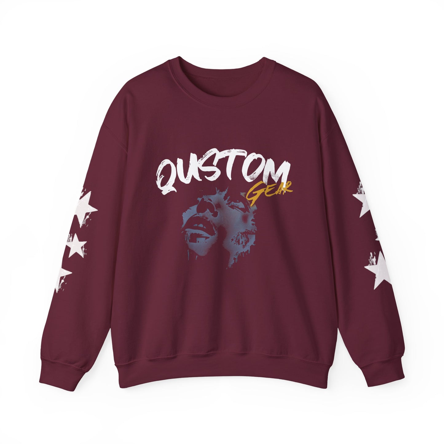 Qustom Graphic Crewneck Sweatshirt for Creative Souls, Unisex Casual Wear, Personalized Gift, Unique Fashion, Cozy Outfit