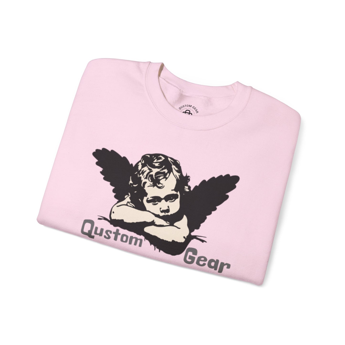 Vintage Angel Artwork Crewneck Sweatshirt, Cozy Unisex Sweatshirt, Casual Fall Layer, Gift for Art Lovers, Angel Design Pullover