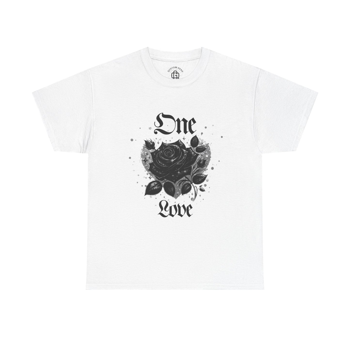 One Love Unisex Heavy Cotton Tee, Inspirational T-shirt, Gift for Her, Casual Wear, Relationship Goals, Romantic Occasion, Love [...]
