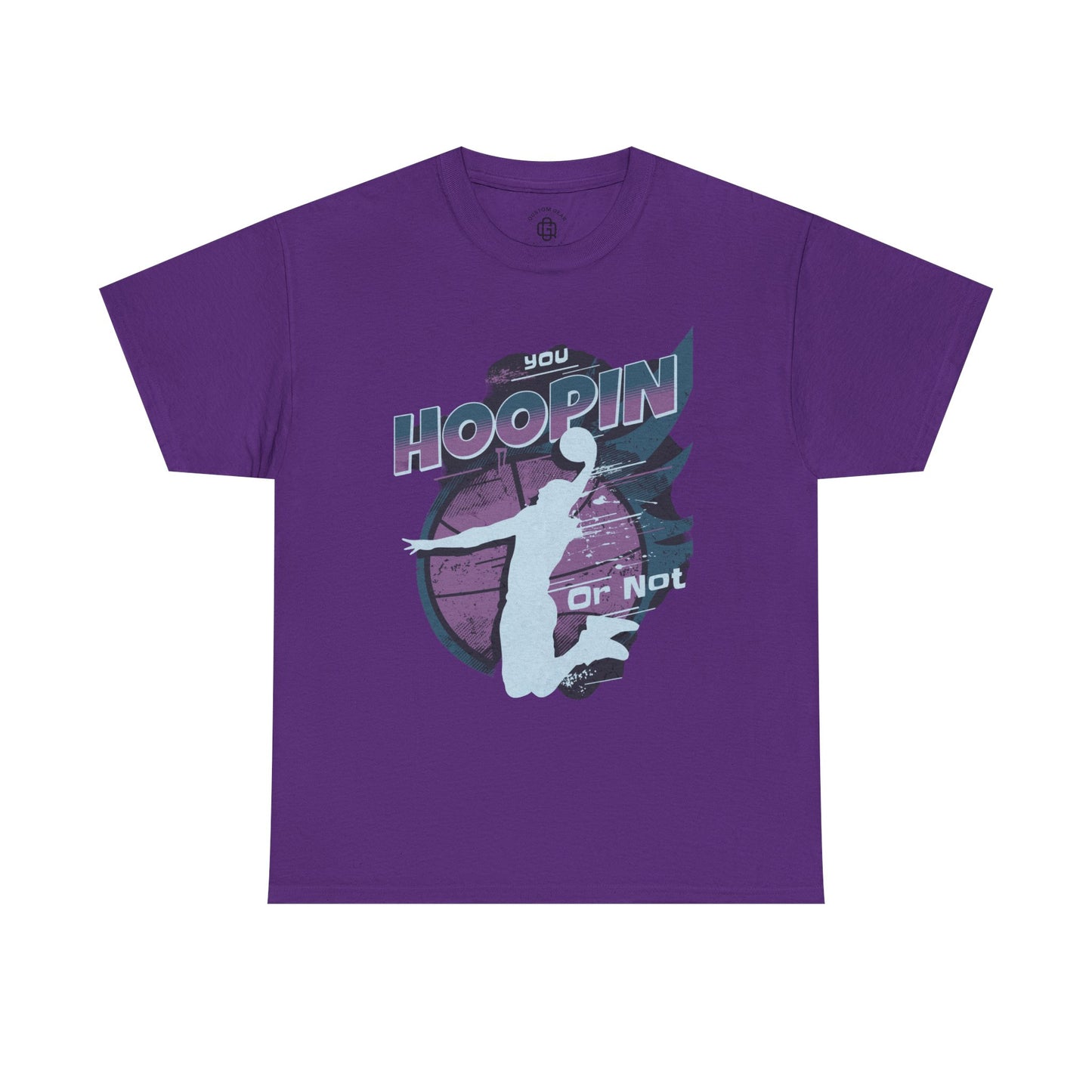 Basketball Graphic Tee - You Hoopin' or Not, Unisex Heavy Cotton Tee for Sports Lovers, Gym Wear, Casual Outings, Gift for Ballers