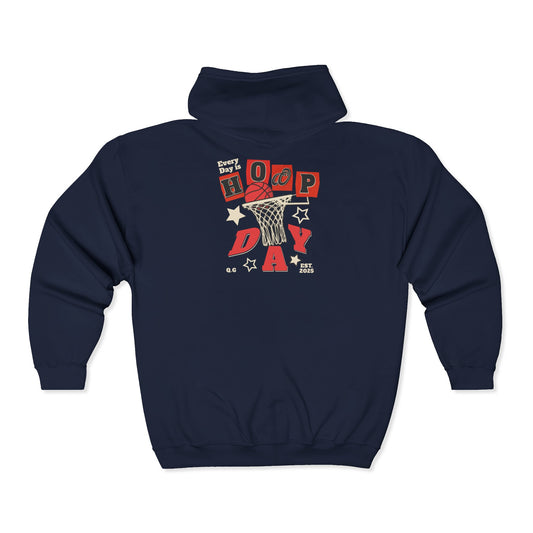 YOU HOOPIN OR NOT? Cozy Unisex Zip-Up Hoodie - Perfect for Lounging, Casual Outings, Gift for Him/Her, Year-Round Comfort, Customizable Design