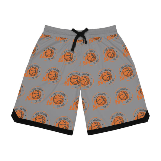 You HOOPIN Or Not Basketball Rib Shorts (AOP)